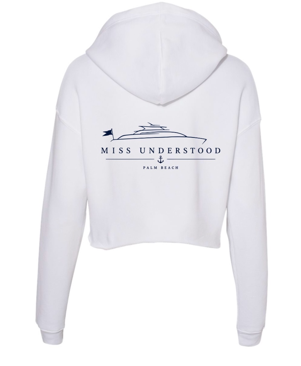 Palm Beach Cropped Hoodie - Image 1